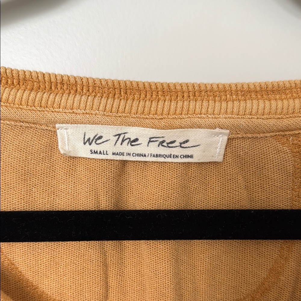 We the Free, Free People Tan Fitted Long Sleeve Blouse - Picture 2 of 8